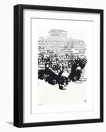 The Birds, (aka Ptaki), Polish poster, 1963-null-Framed Art Print