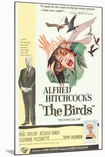 The Birds, Alfred Hitchcock, Jessica Tandy, Tippi Hedren, 1963-null-Mounted Poster