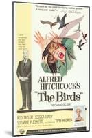 The Birds, Alfred Hitchcock, Jessica Tandy, Tippi Hedren, 1963-null-Mounted Poster