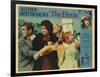 The Birds, Lobbycard, L-R: Rod Taylor, Suzanne Pleshette, Tippi Hedren, Veronica CArtwright, 1963-null-Framed Art Print