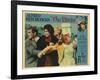 The Birds, Lobbycard, L-R: Rod Taylor, Suzanne Pleshette, Tippi Hedren, Veronica CArtwright, 1963-null-Framed Art Print