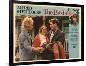 The Birds, Lobbycard, L-R: Tippi Hedren, Rod Taylor, 1963-null-Framed Art Print