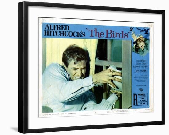 The Birds, Rod Taylor, 1963-null-Framed Art Print