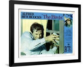 The Birds, Rod Taylor, 1963-null-Framed Art Print