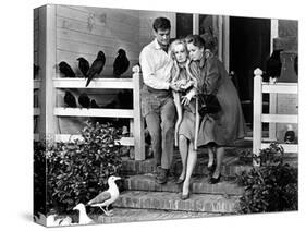 The Birds, Rod Taylor, Tippi Hedren, Jessica Tandy, 1963-null-Stretched Canvas
