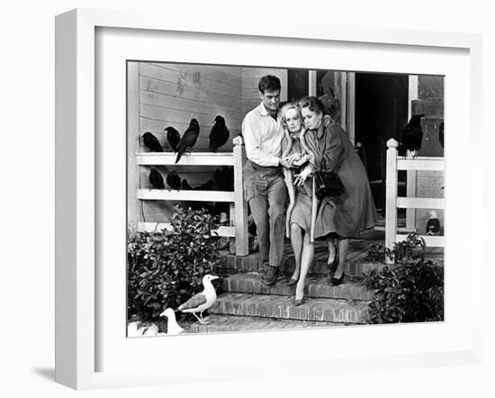 The Birds, Rod Taylor, Tippi Hedren, Jessica Tandy, 1963-null-Framed Photo