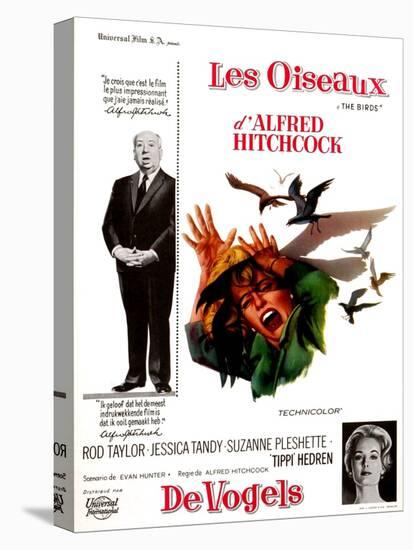 The Birds, Tippi Hedren, Alfred Hitchcock, 1963-null-Stretched Canvas