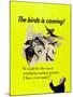 The Birds, Top: Tippi Hedren, Bottom Right: Alfred Hitchcock on CAnadian Poster Art, 1963-null-Mounted Art Print