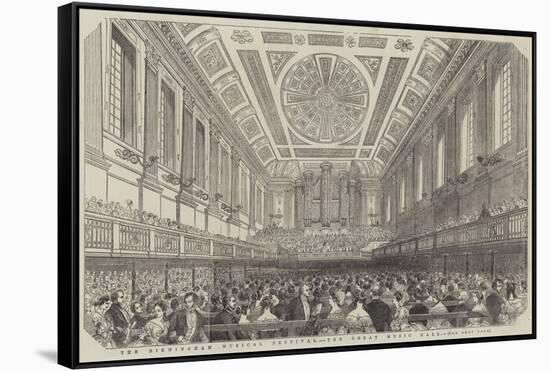 The Birmingham Musical Festival, the Great Music Hall-null-Framed Stretched Canvas
