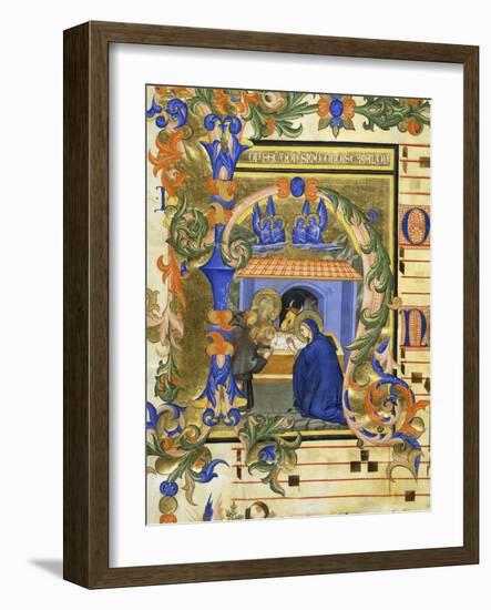 The Birth of Christ-Simone da Siena-Framed Giclee Print