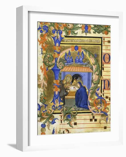 The Birth of Christ-Simone da Siena-Framed Giclee Print