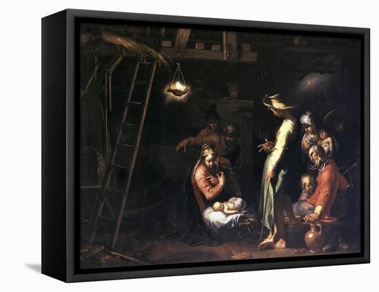 The Birth of Christ-Abraham Bloemaert-Framed Stretched Canvas