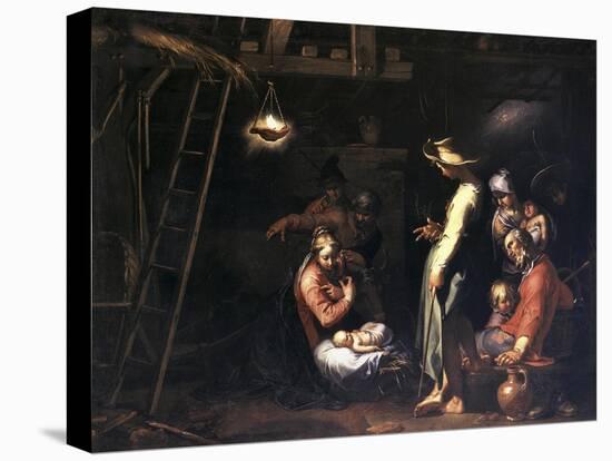 The Birth of Christ-Abraham Bloemaert-Stretched Canvas