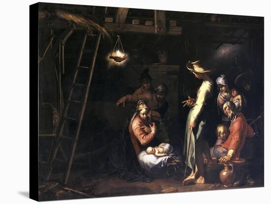 The Birth of Christ-Abraham Bloemaert-Stretched Canvas