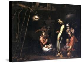 The Birth of Christ-Abraham Bloemaert-Stretched Canvas