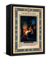 The Birth of Jesus-Carl Bloch-Framed Stretched Canvas