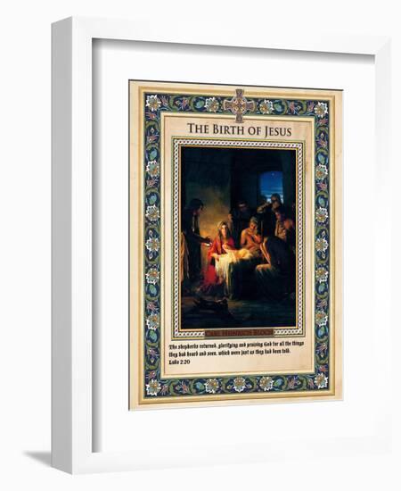 The Birth of Jesus-Carl Bloch-Framed Giclee Print