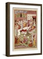 The Birth of Rostam by Caesarean-null-Framed Art Print