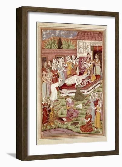 The Birth of Rostam by Caesarean-null-Framed Art Print