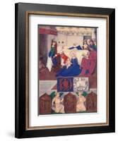 'The Birth of Saint John the Baptist', c1455, (1939)-Jean Fouquet-Framed Giclee Print