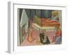 The Birth of Saint John the Baptist (Predella Pane), 1454-Giovanni di Paolo-Framed Giclee Print