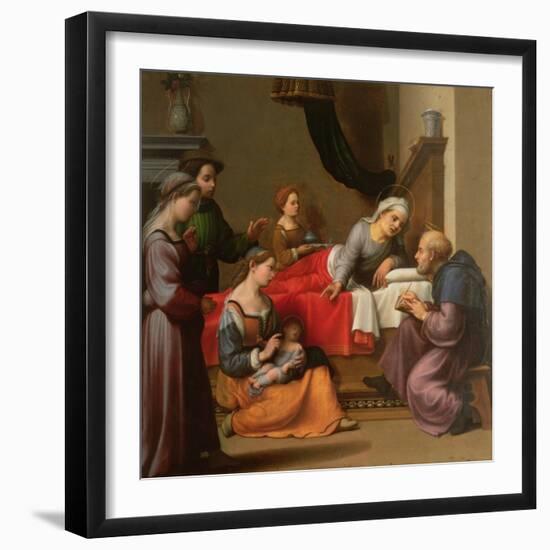 The Birth of St. John the Baptist-Giuliano Bugiardini-Framed Giclee Print