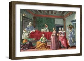 The Birth of St. John the Baptist-Domenico Ghirlandaio-Framed Giclee Print