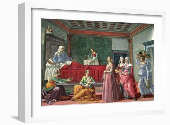 The Birth of St. John the Baptist-Domenico Ghirlandaio-Framed Giclee Print