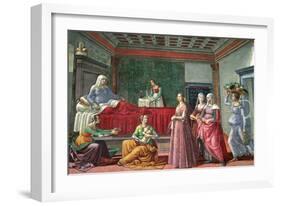 The Birth of St. John the Baptist-Domenico Ghirlandaio-Framed Giclee Print