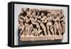 The Birth of the Buddha, 100-200 AD, Schist, from Ancient Gandhara, Pakistan-null-Framed Stretched Canvas