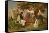 The Birth of the Folk-Song-Janos Janko-Framed Stretched Canvas
