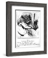 The Birth of the Little Cabinet Maker, Caricature in 'Le Charivari', 1865-Cham-Framed Giclee Print