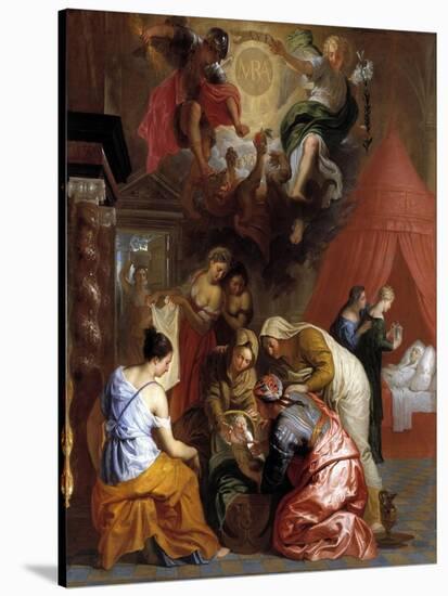 The Birth of the Virgin, 1650-1660-Jan-Erasmus Quellinus-Stretched Canvas