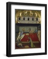 The Birth of the Virgin, Detail from the Predella of the Polyptych of San Pancrazio-Bernardo Daddi-Framed Giclee Print