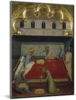 The Birth of the Virgin, Detail from the Predella of the Polyptych of San Pancrazio-Bernardo Daddi-Mounted Giclee Print