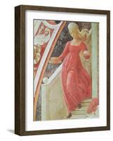 The Birth of the Virgin, Detail of a Maid Servant Descending a Staircase-Paolo Uccello-Framed Giclee Print