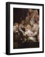 The Birth of the Virgin, Painted for the Chapel of Saint Paul at Seville Cathedral, 1661, Detail-Bartolome Esteban Murillo-Framed Giclee Print