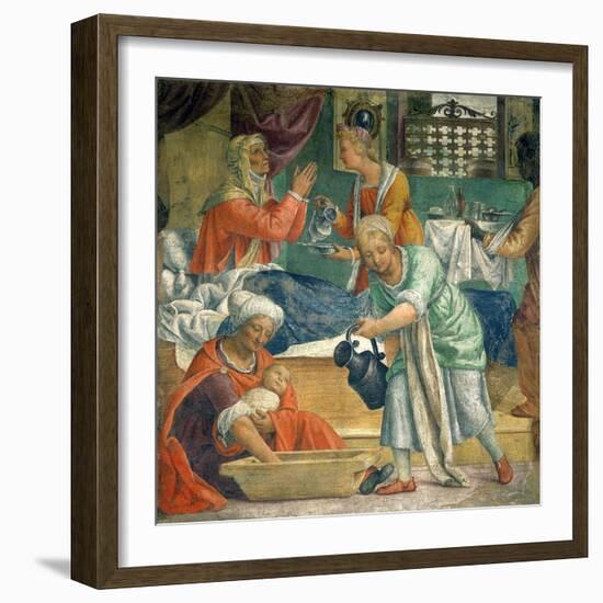 The Birth of the Virgin-Bernardino Luini-Framed Giclee Print