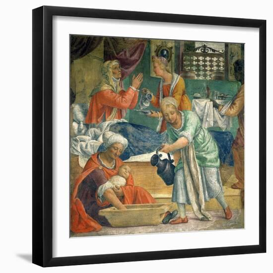 The Birth of the Virgin-Bernardino Luini-Framed Giclee Print