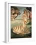 The Birth of Venus, 1478. Detail of the Birth of Venus in scallop shell.-Sandro Botticelli-Framed Giclee Print