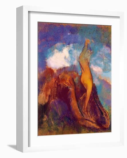 The Birth of Venus, 1912 (Pastel on Paper)-Odilon Redon-Framed Giclee Print