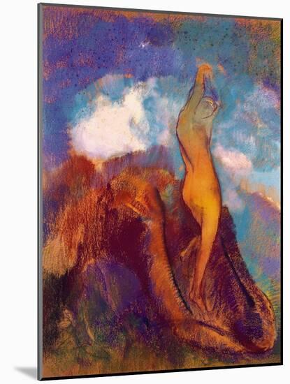 The Birth of Venus, 1912 (Pastel on Paper)-Odilon Redon-Mounted Giclee Print