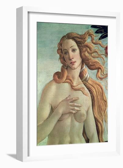 The Birth of Venus, c.1485 (detail)-Sandro Botticelli-Framed Giclee Print