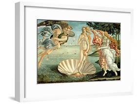 The Birth of Venus, c.1485-Sandro Botticelli-Framed Giclee Print