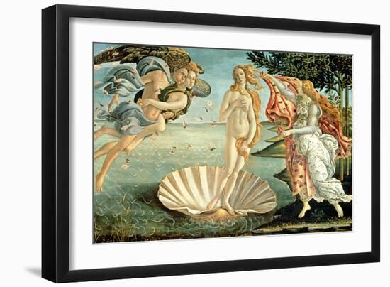 The Birth of Venus, c.1485-Sandro Botticelli-Framed Giclee Print