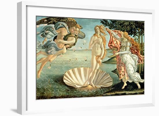 The Birth of Venus, c.1485-Sandro Botticelli-Framed Giclee Print