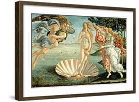 The Birth of Venus, c.1485-Sandro Botticelli-Framed Giclee Print