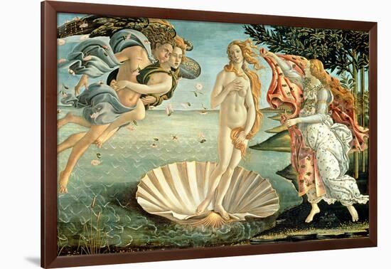 The Birth of Venus, c.1485-Sandro Botticelli-Framed Giclee Print