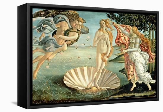 The Birth of Venus, c.1485-Sandro Botticelli-Framed Stretched Canvas