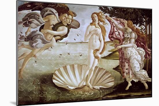 The Birth of Venus, Ca. 1485-Sandro Botticelli-Mounted Giclee Print